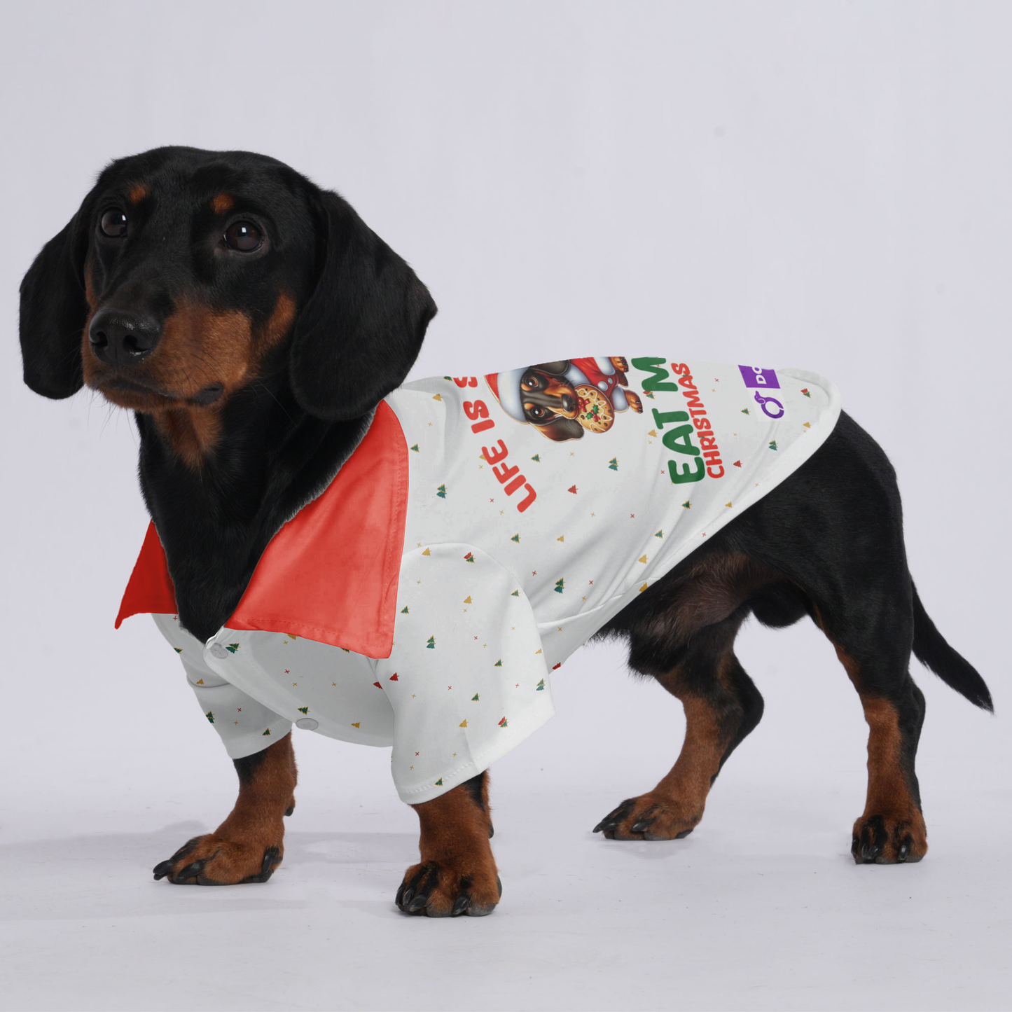 LIFE IS SHORT , EAT MORE CHRISTMAS COOKIES - Hawaiian Shirt for Doxies