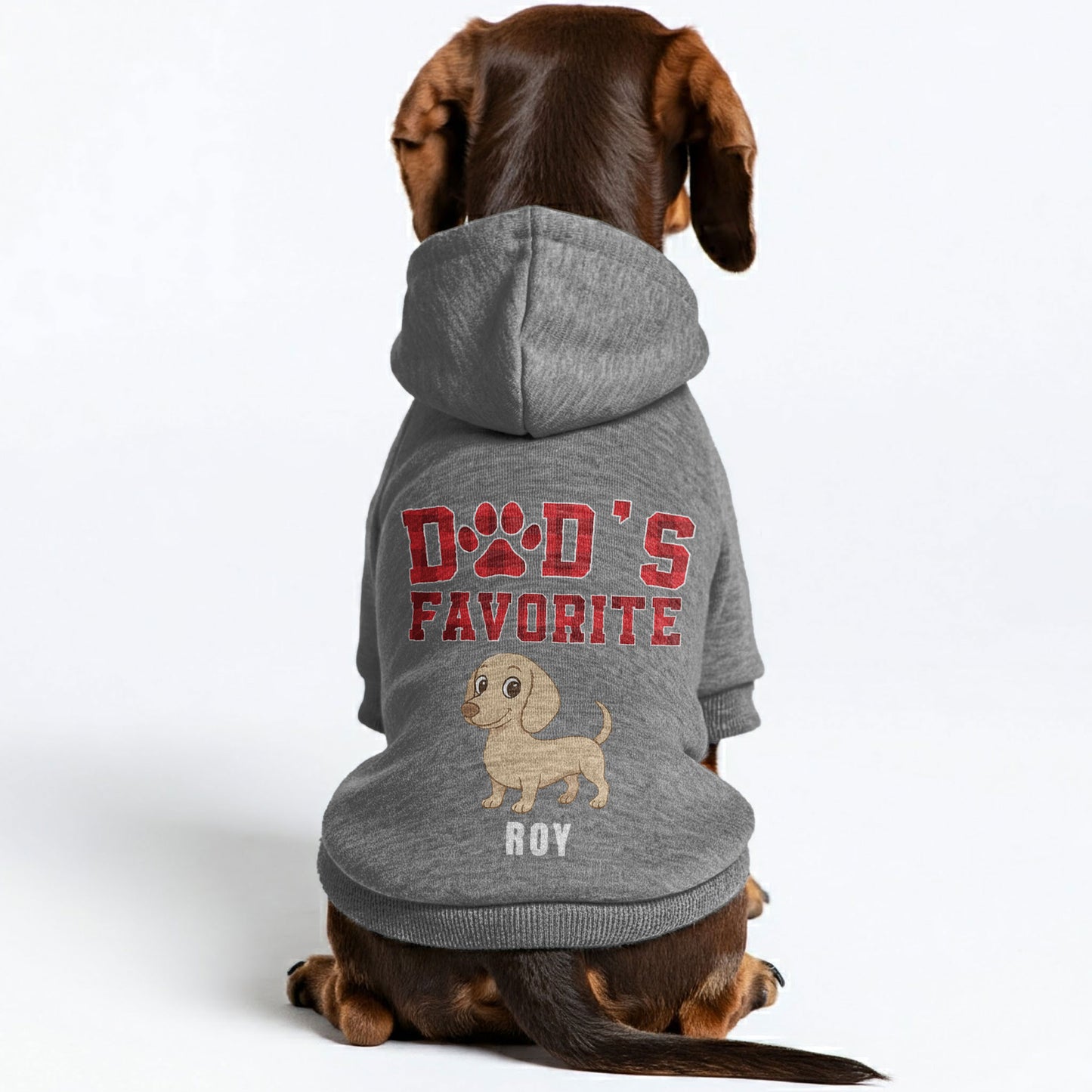 Mom's Favorite – Personalized Dachshund Hoodies with Your Doxie’s Name & Clipart – Stylish, Cozy & Made from Premium 100% Cotton
