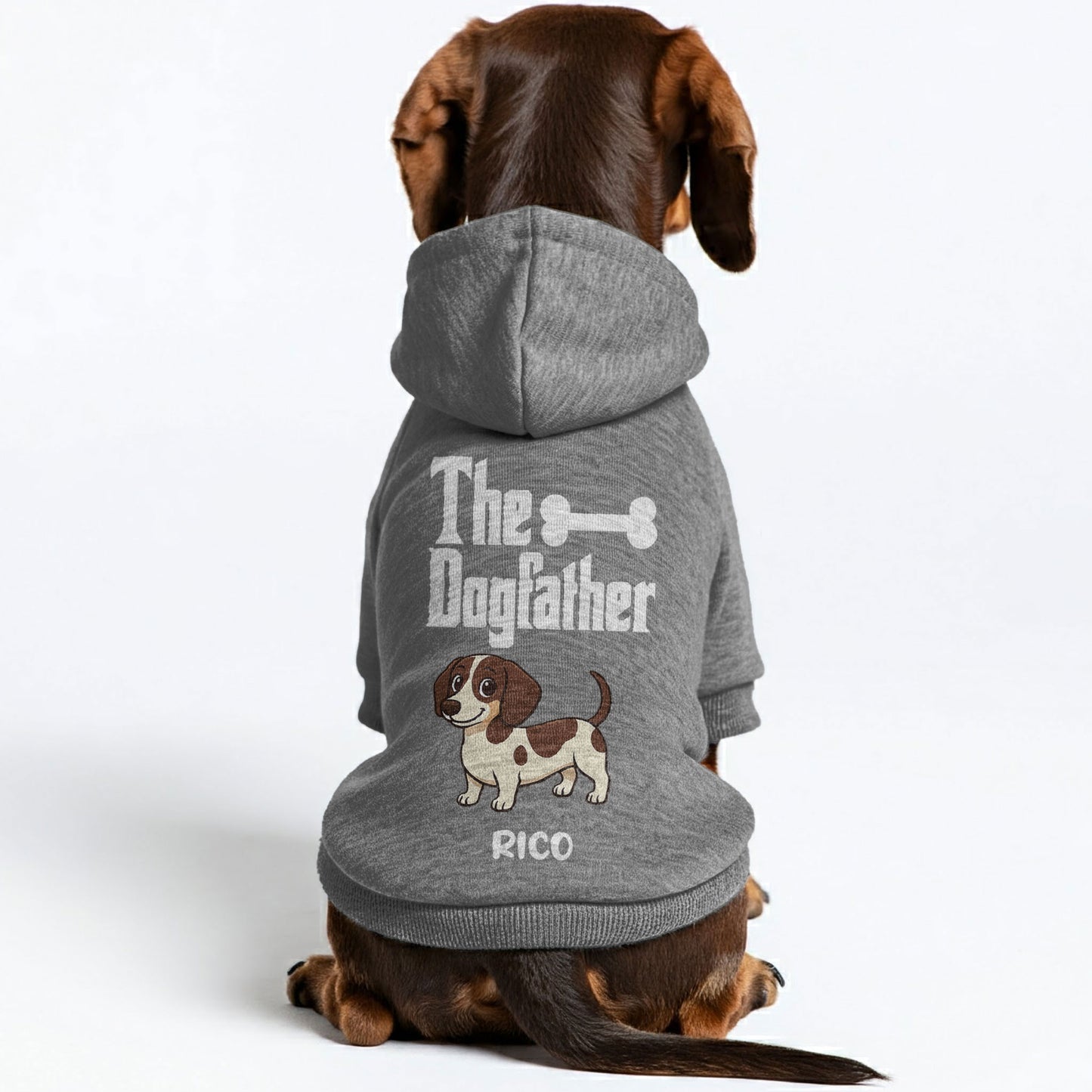 The Dogfather – Personalized Dachshund Hoodies with Your Doxie’s Name & Clipart – Stylish, Cozy & Made from Premium 100% Cotton