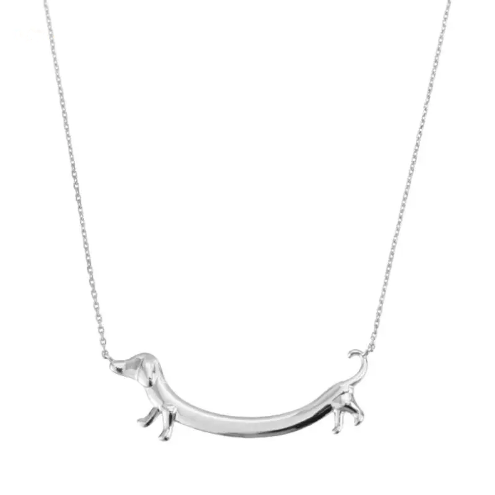 Elegant Alloy Dachshund Dog Necklace – Stylish Jewelry for Dachshund Lovers