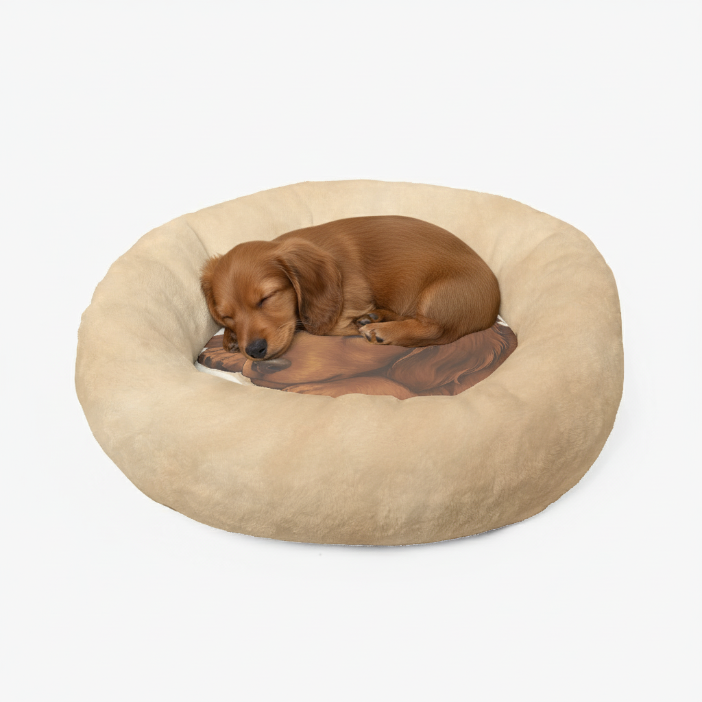 Maggie - Cloud-Comfort Dachshund Bed | Anti-Anxiety Donut Bed for Dachshunds