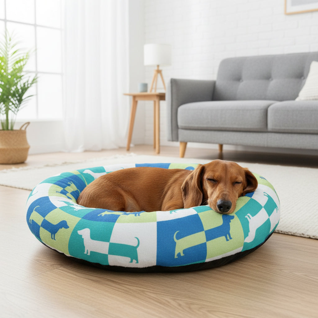 Bailey - Cloud-Comfort Dachshund Bed | Anti-Anxiety Donut Bed for Dachshunds
