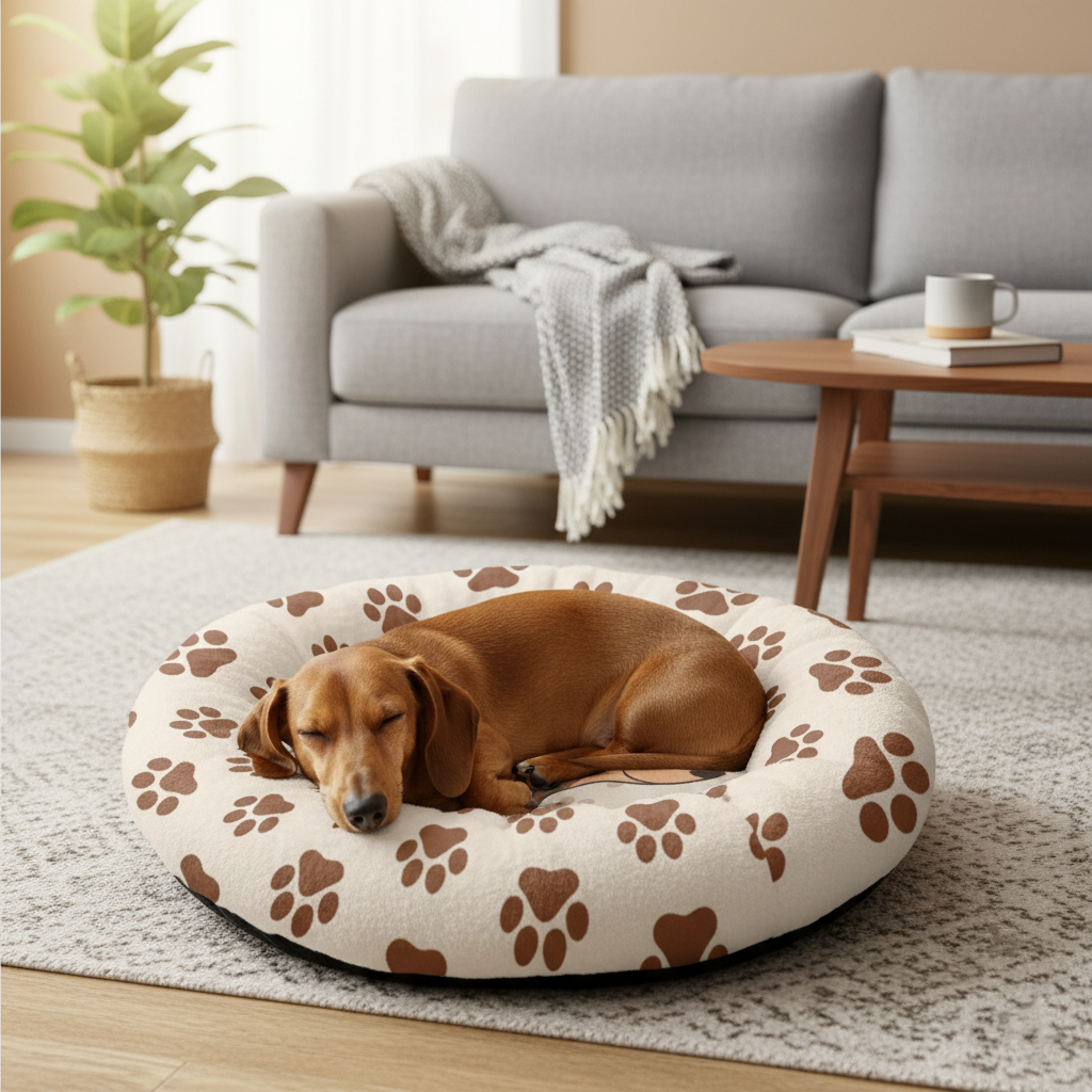 Fiona - Cloud-Comfort Dachshund Bed | Anti-Anxiety Donut Bed for Dachshunds