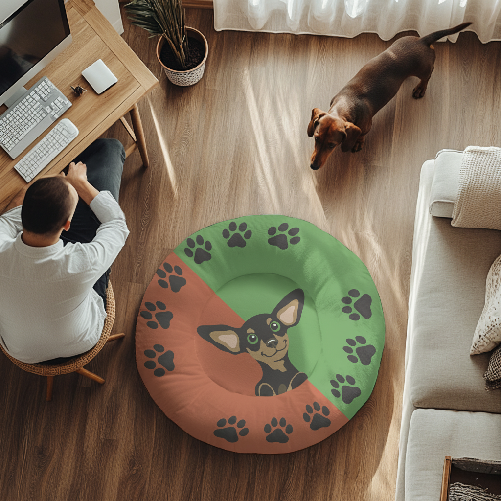 Greta - Cloud-Comfort Large Dachshund Bed | Anti-Anxiety Donut Bed for Dachshunds
