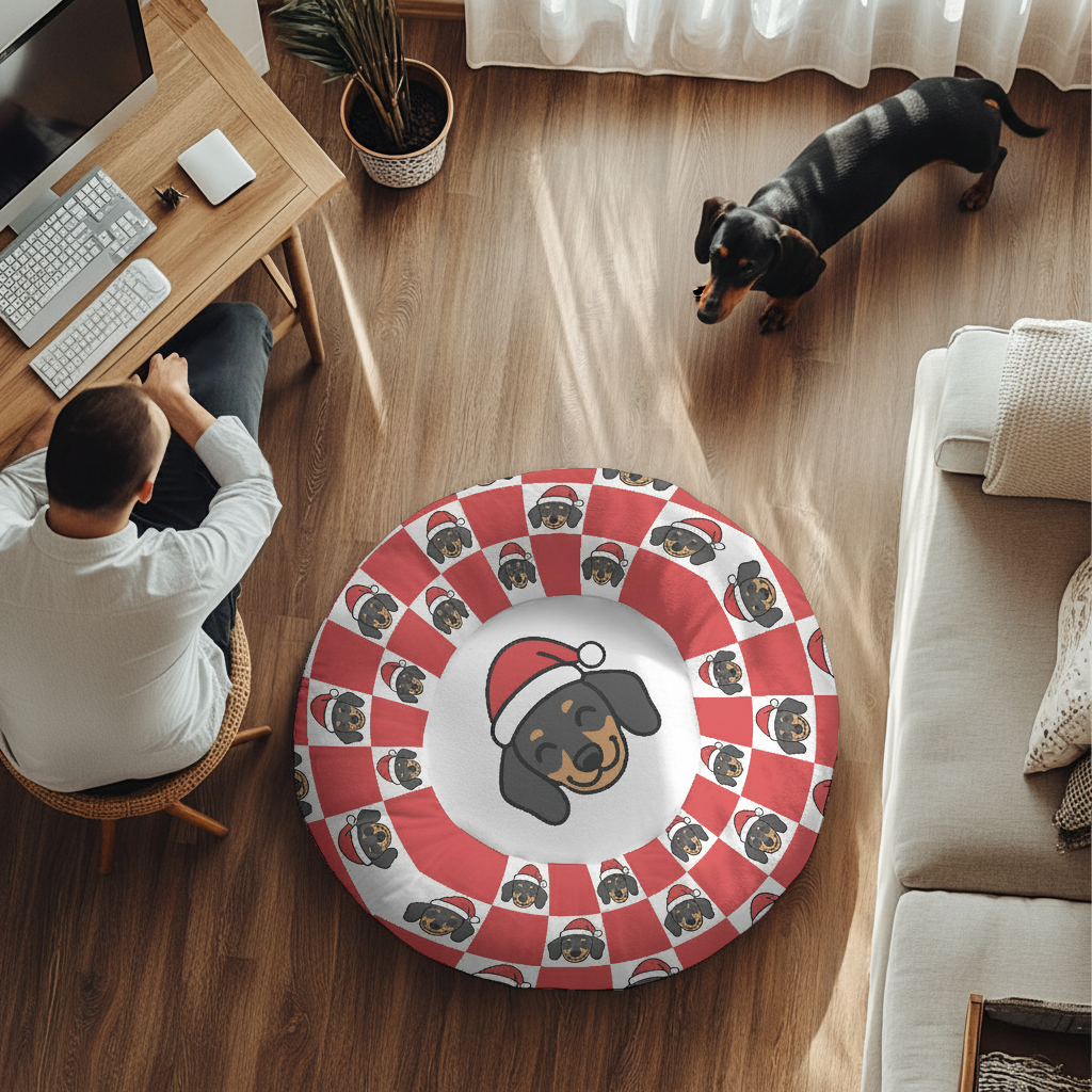 Kirt - Cloud-Comfort Large Dachshund Bed | Anti-Anxiety Donut Bed for Dachshunds