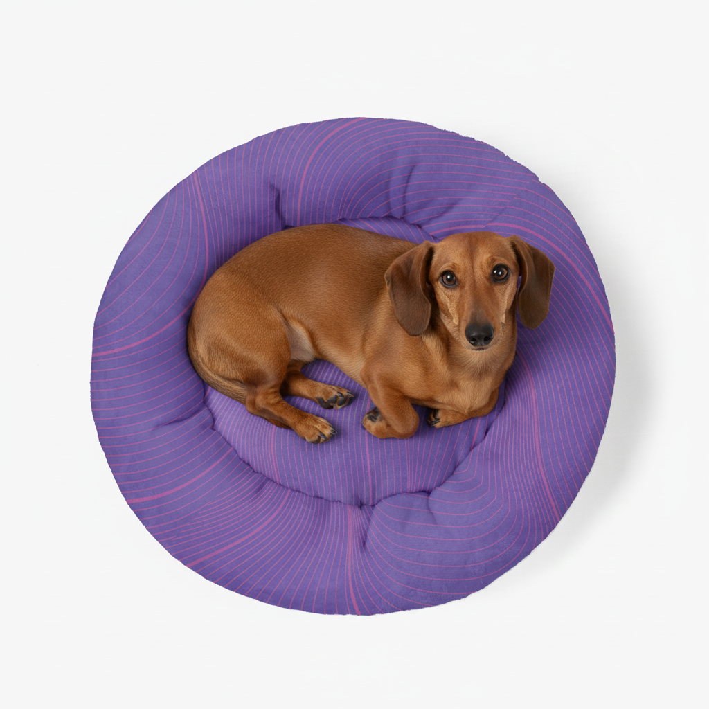 Pickle - Cloud-Comfort Large Dachshund Bed | Anti-Anxiety Donut Bed for Dachshunds