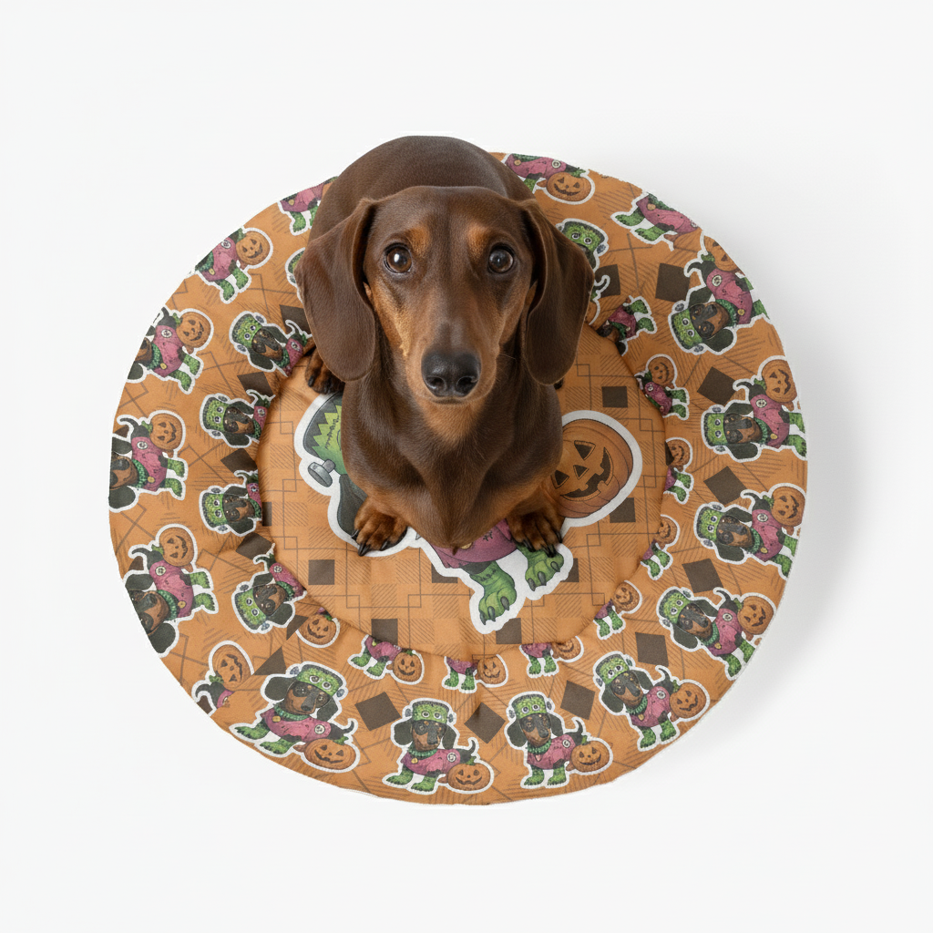 Queenie - Cloud-Comfort Large Dachshund Bed | Anti-Anxiety Donut Bed for Dachshunds
