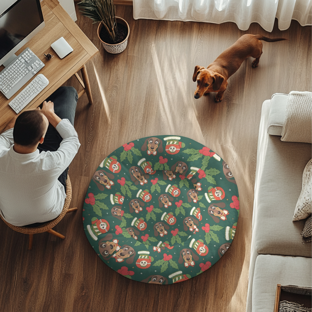 Marius - Cloud-Comfort Large Dachshund Bed | Anti-Anxiety Donut Bed for Dachshunds
