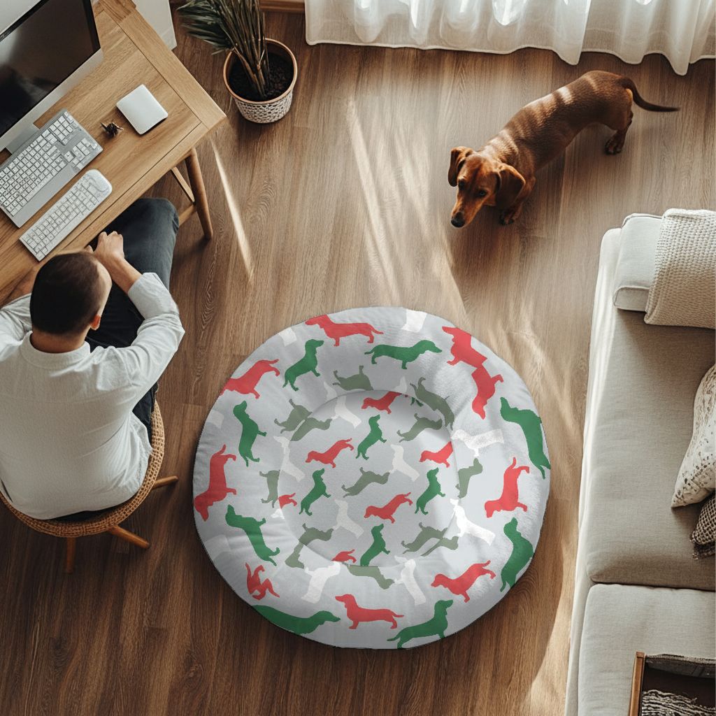 Finn - Cloud-Comfort Large Dachshund Bed | Anti-Anxiety Donut Bed for Dachshunds