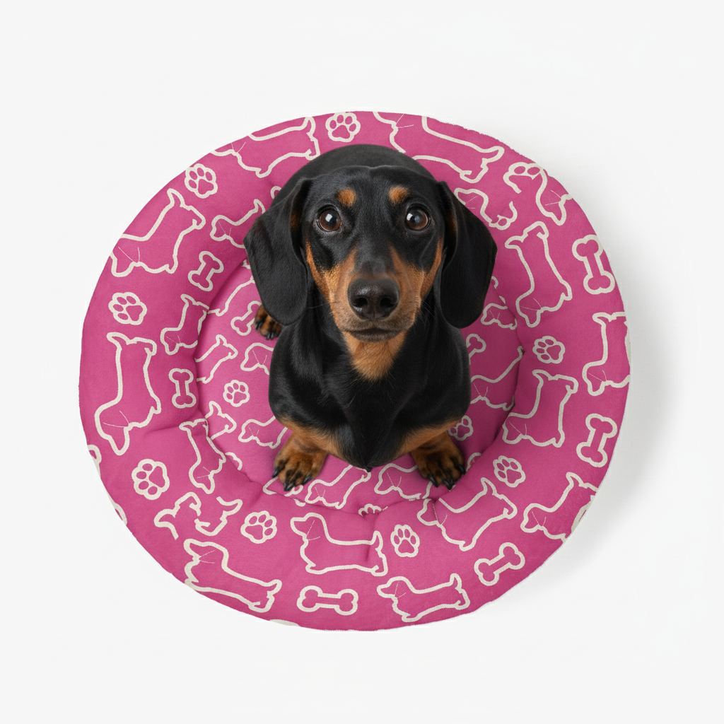 Ginger - Cloud-Comfort Large Dachshund Bed | Anti-Anxiety Donut Bed for Dachshunds