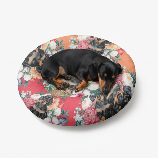 Jezebel - Cloud-Comfort Dachshund Bed | Anti-Anxiety Donut Bed for Dachshunds
