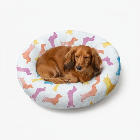 Lola - Cloud-Comfort Dachshund Bed | Anti-Anxiety Donut Bed for Dachshunds