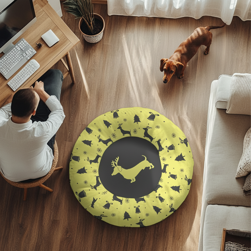 Peter - Cloud-Comfort Large Dachshund Bed | Anti-Anxiety Donut Bed for Dachshunds