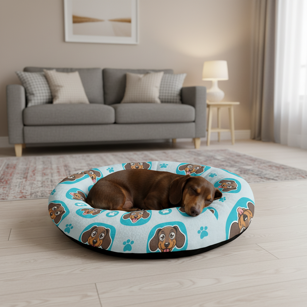 Heidi - Cloud-Comfort Dachshund Bed | Anti-Anxiety Donut Bed for Dachshunds