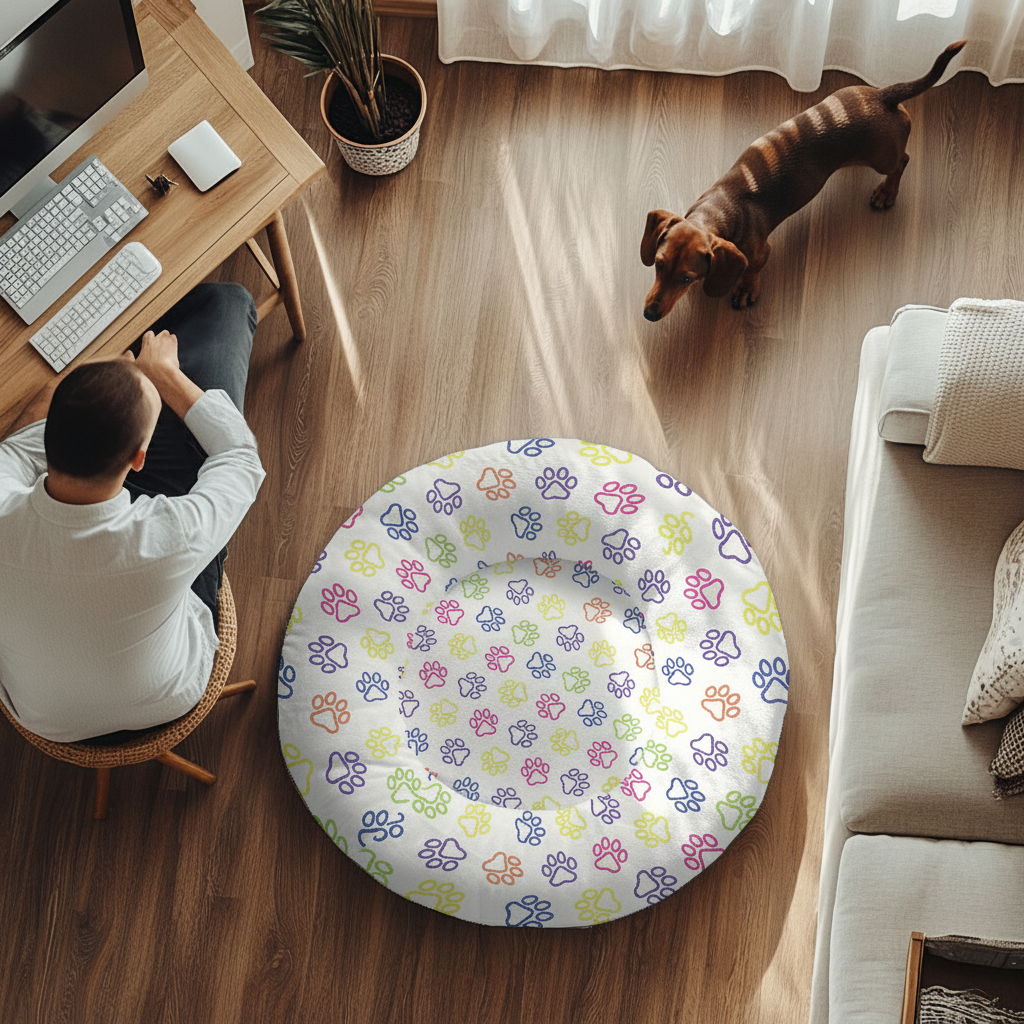 Noodle - Cloud-Comfort Large Dachshund Bed | Anti-Anxiety Donut Bed for Dachshunds