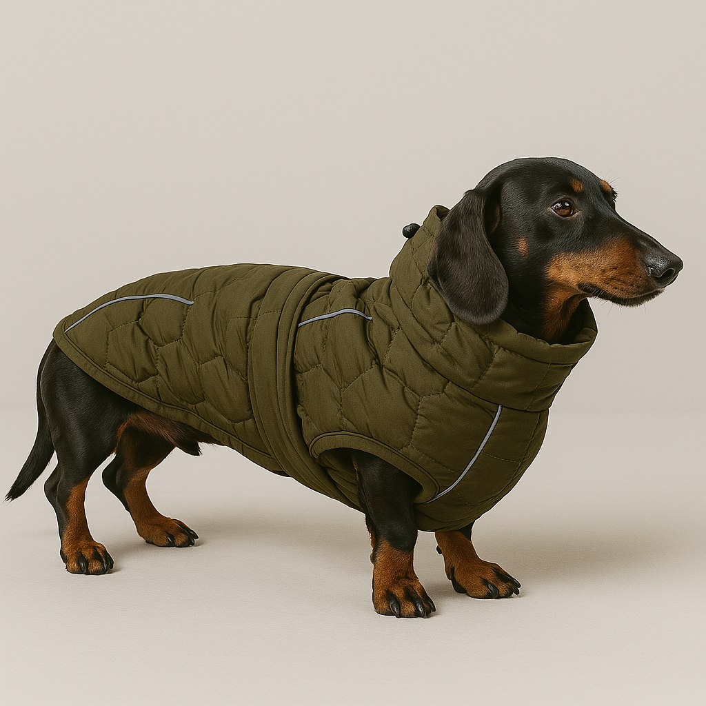 IceShield Dachshund Winter Snowsuit with Reflective Design