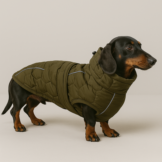 IceShield Dachshund Winter Snowsuit with Reflective Design