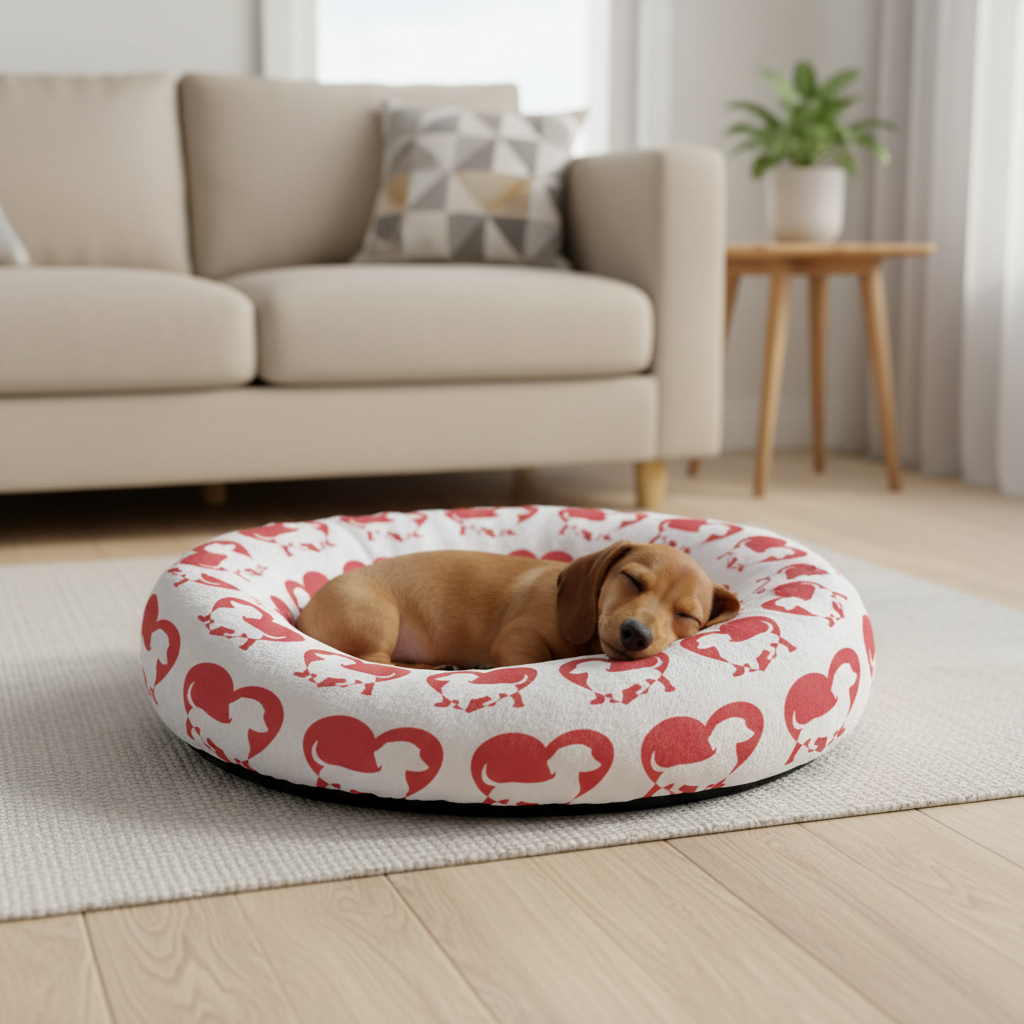 Sophie - Cloud-Comfort Dachshund Bed | Anti-Anxiety Donut Bed for Dachshunds