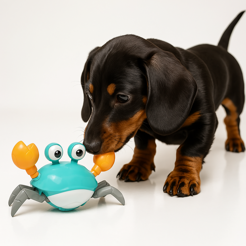 DachsyPlay™ - Juguete Cangrejo Interactivo Dachshund