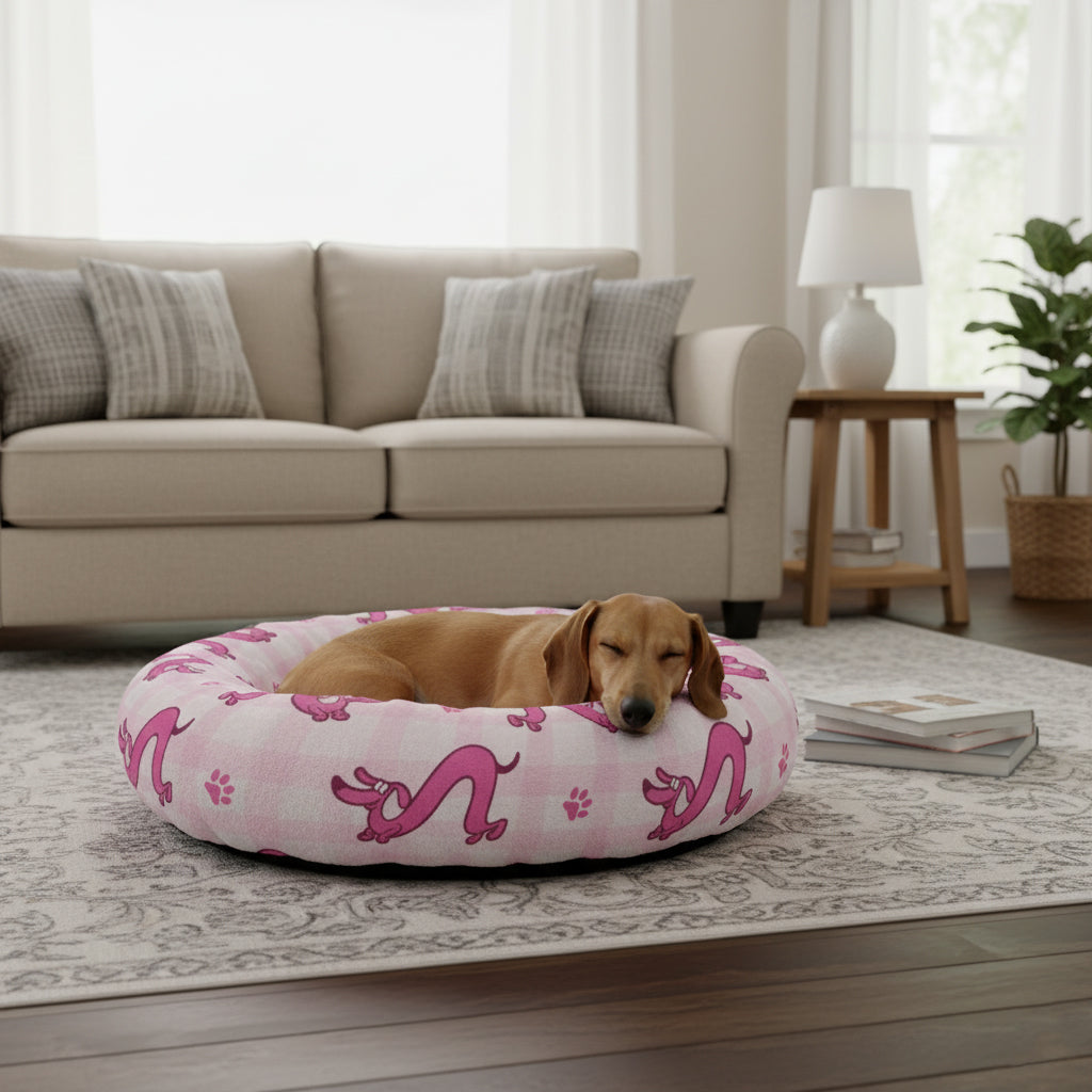Ginger - Cloud-Comfort Dachshund Bed | Anti-Anxiety Donut Bed for Dachshunds