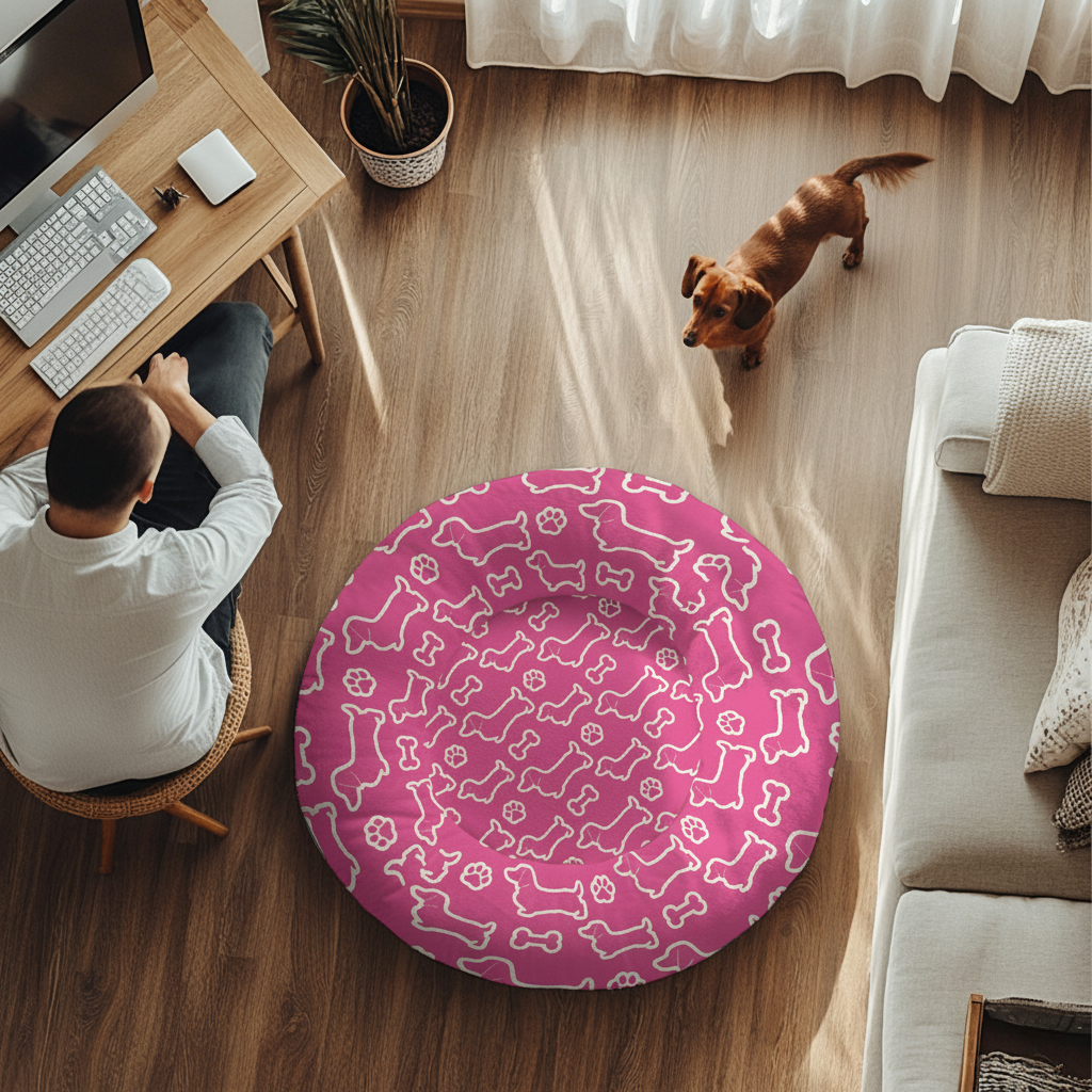 Ginger - Cloud-Comfort Large Dachshund Bed | Anti-Anxiety Donut Bed for Dachshunds