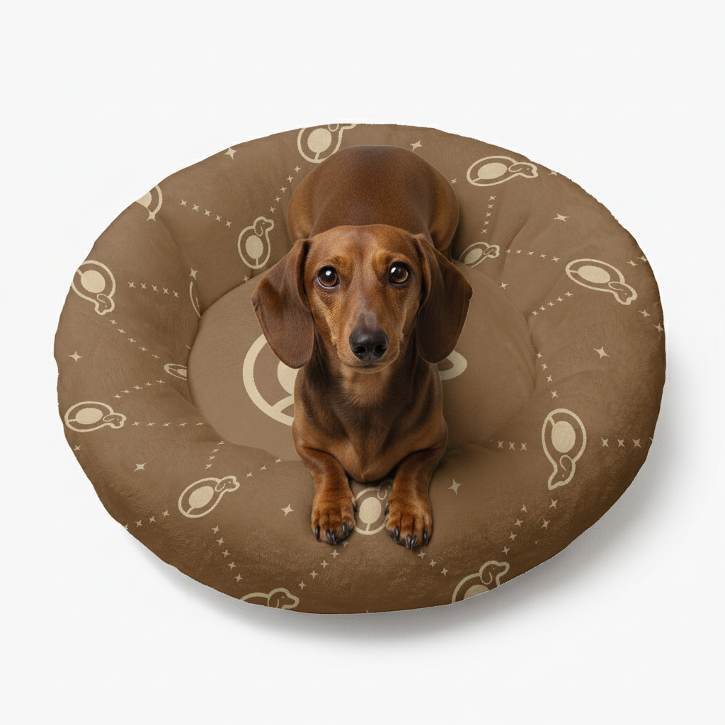 Heidi - Cloud-Comfort Large Dachshund Bed | Anti-Anxiety Donut Bed for Dachshunds
