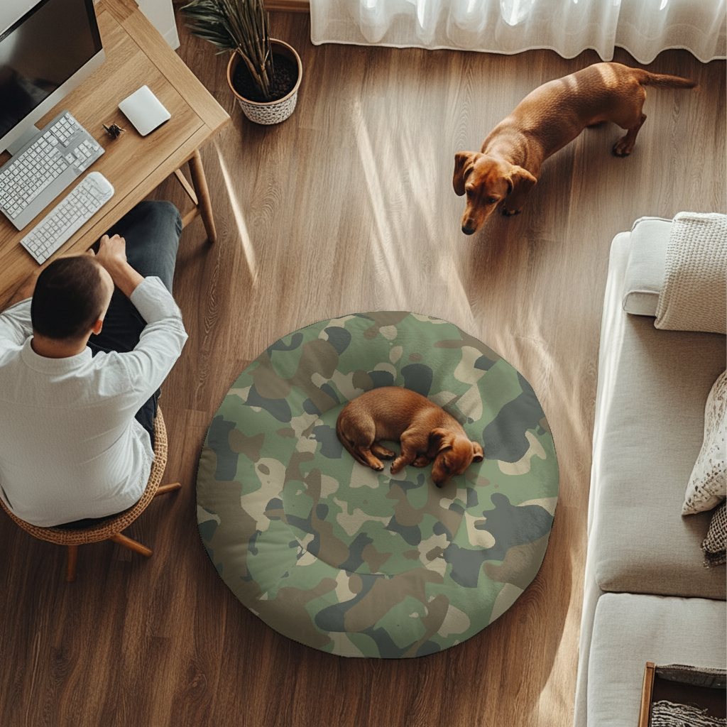 Squiggle - Cloud-Comfort Large Dachshund Bed | Anti-Anxiety Donut Bed for Dachshunds