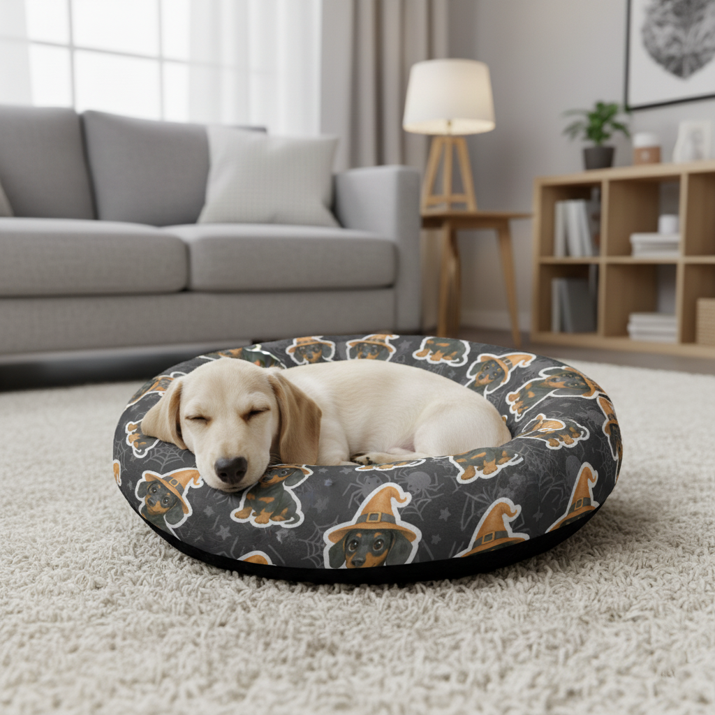 Piper - Cloud-Comfort Dachshund Bed | Anti-Anxiety Donut Bed for Dachshunds