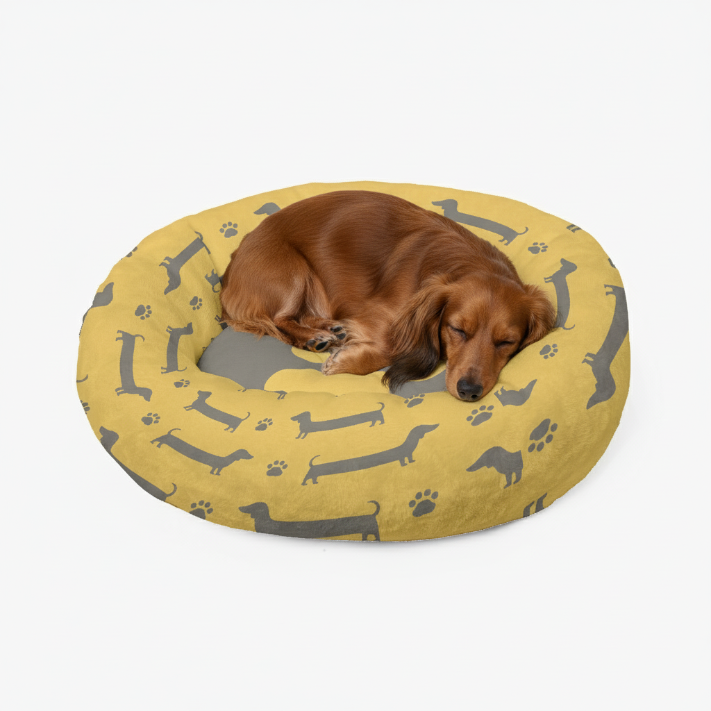 Pearl - Cloud-Comfort Dachshund Bed | Anti-Anxiety Donut Bed for Dachshunds
