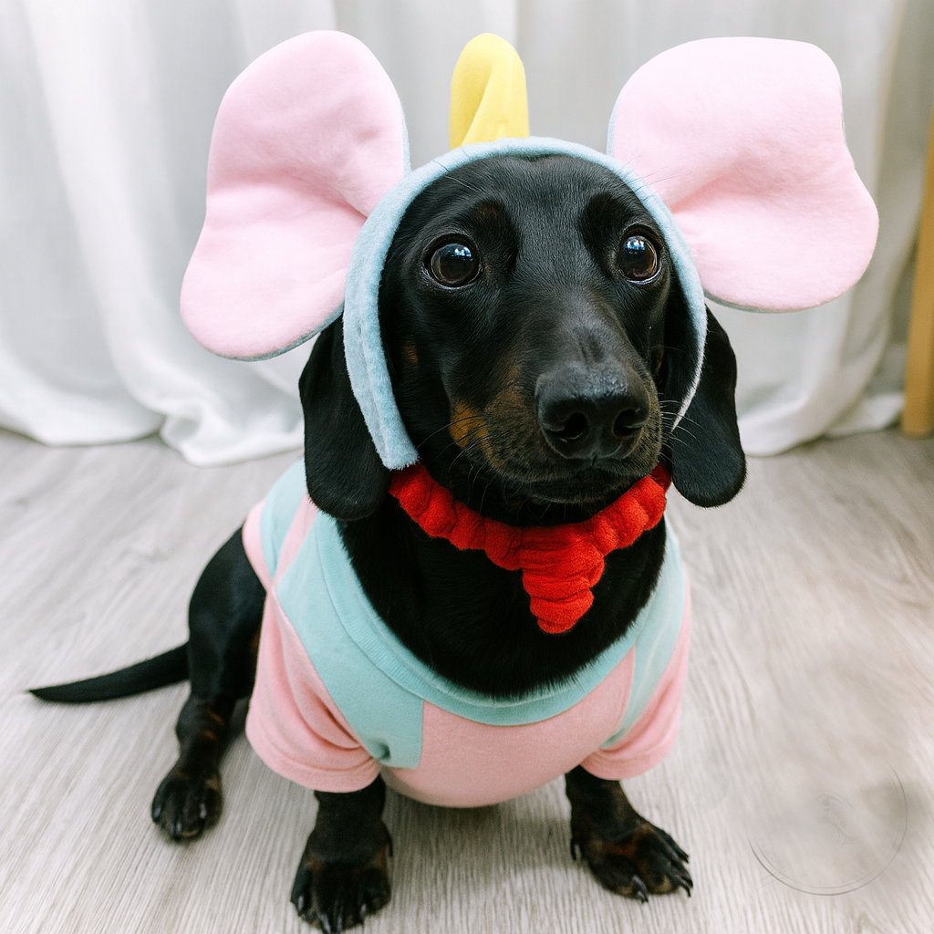 EarFant Dachshund Elephant Costume Hat – Adorable Pet Cosplay Outfit