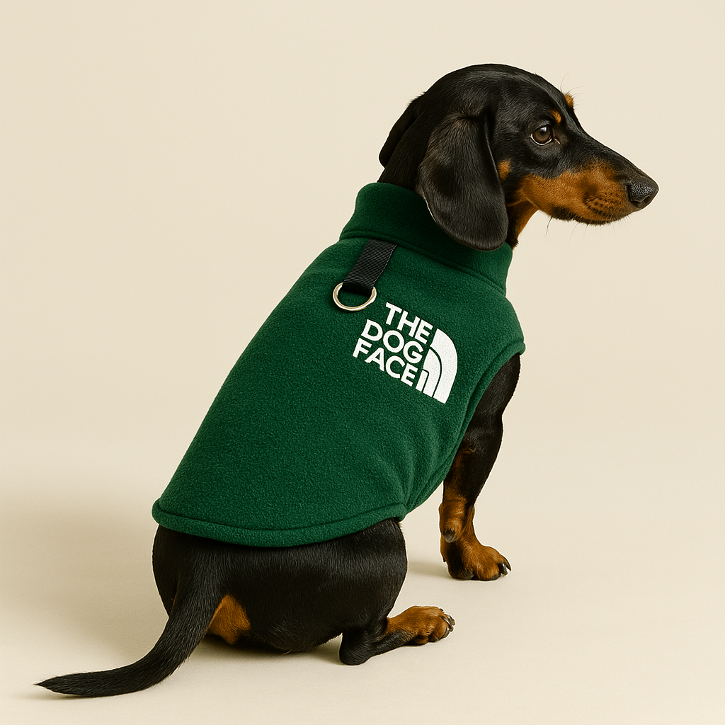 The Dog Face Dachshund Jacket Premium Fleece for Cold-Weather Comfort