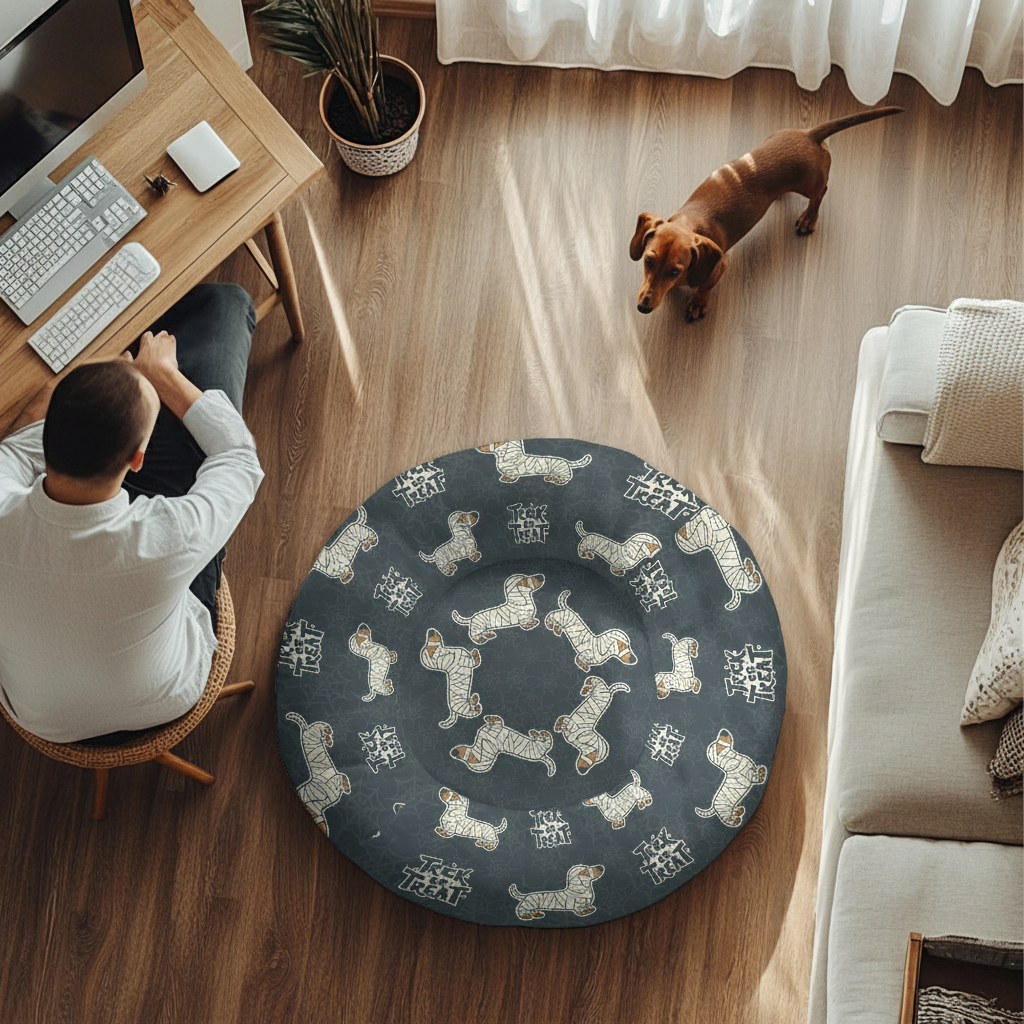 Hugo - Cloud-Comfort Large Dachshund Bed | Anti-Anxiety Donut Bed for Dachshunds