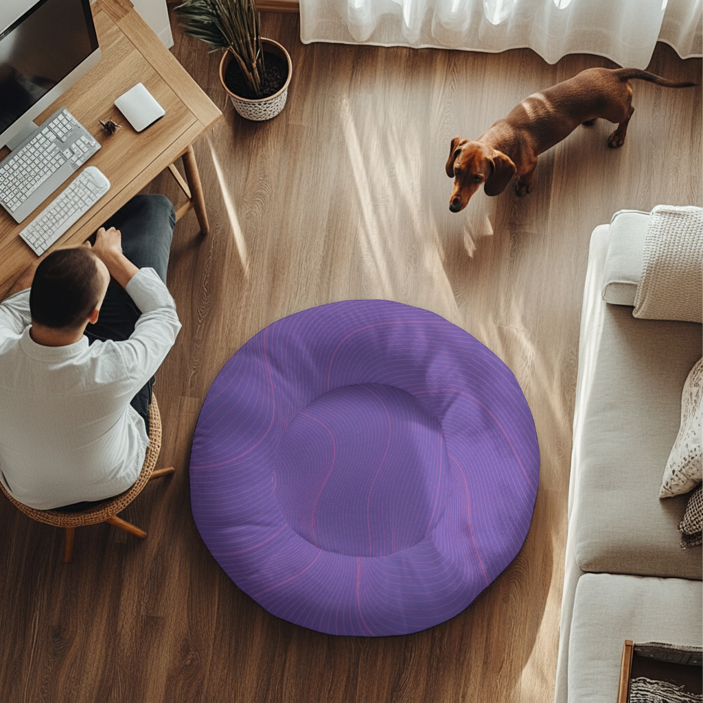 Pickle - Cloud-Comfort Large Dachshund Bed | Anti-Anxiety Donut Bed for Dachshunds