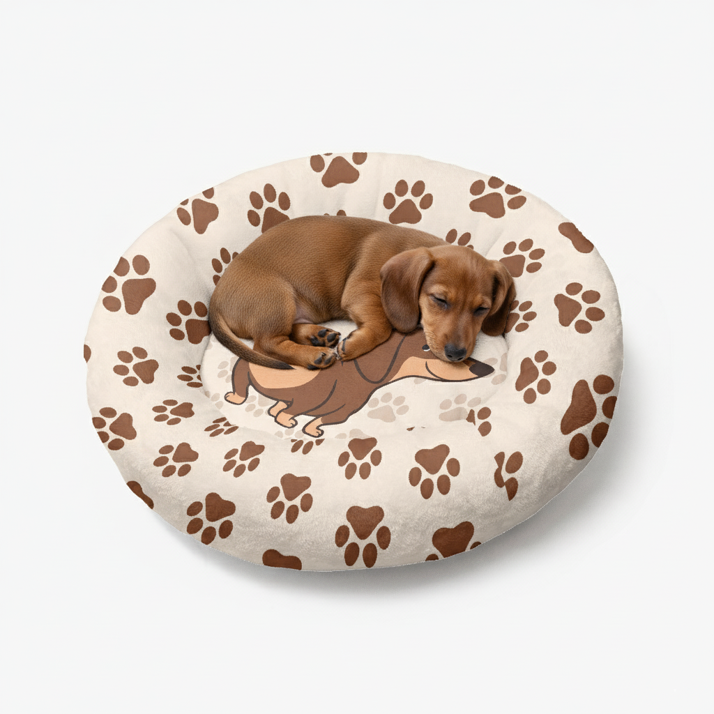 Fiona - Cloud-Comfort Dachshund Bed | Anti-Anxiety Donut Bed for Dachshunds