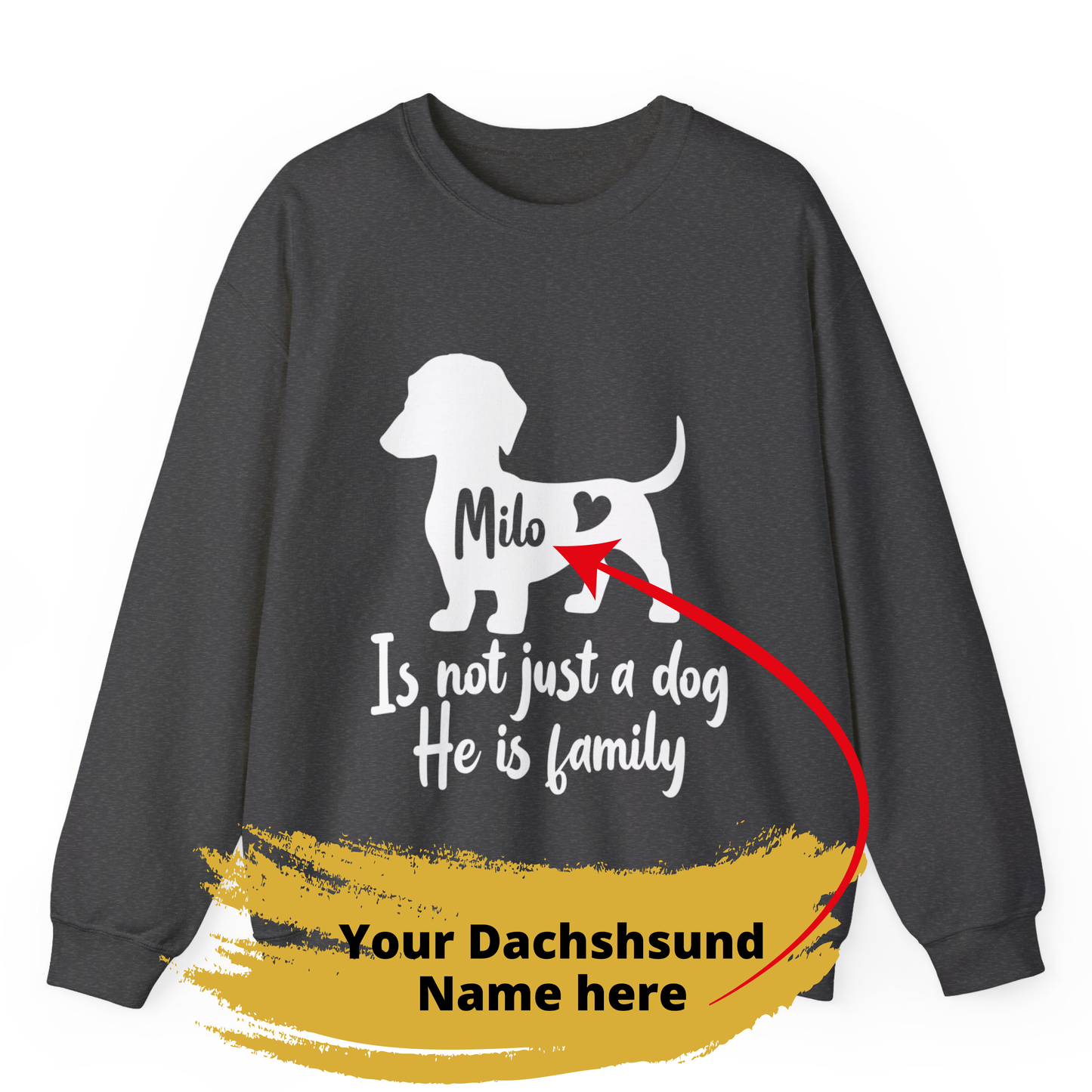 Sudadera personalizada con nombre de perro salchicha - Sudadera unisex