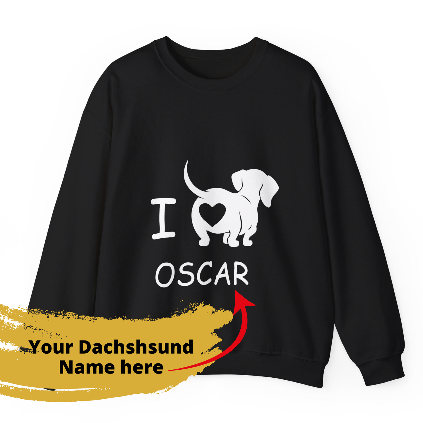 Sudadera personalizada con nombre de perro salchicha - Sudadera unisex