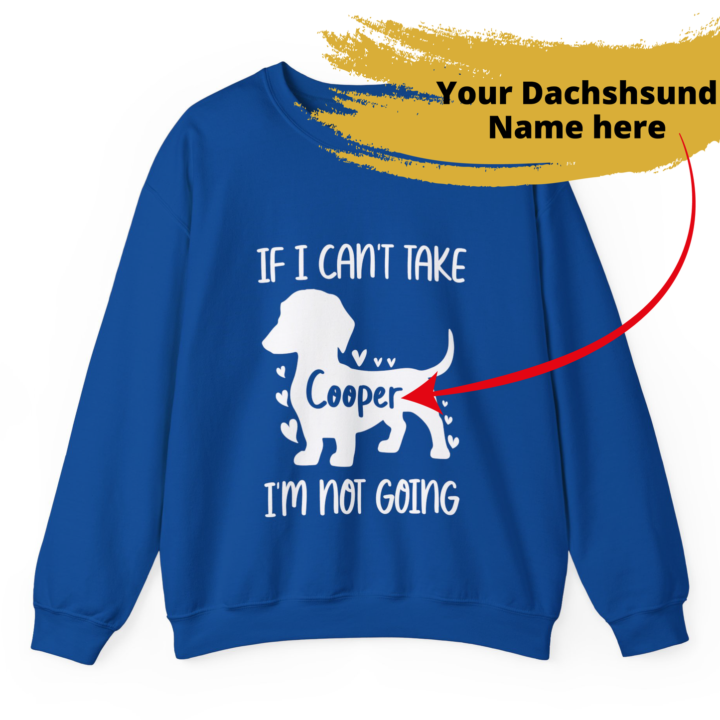 Sudadera personalizada con nombre de perro salchicha - Sudadera unisex