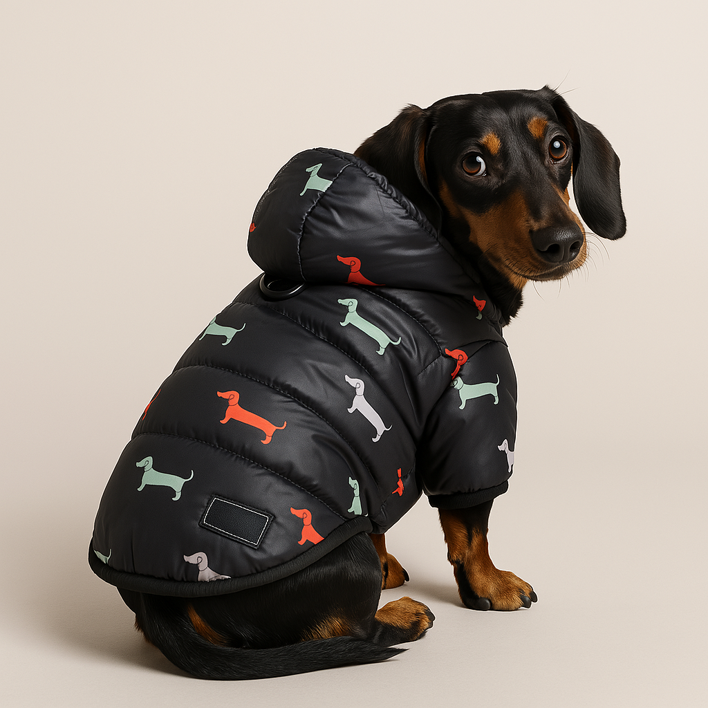 Chaqueta impermeable de abrigos de invierno Dachshund