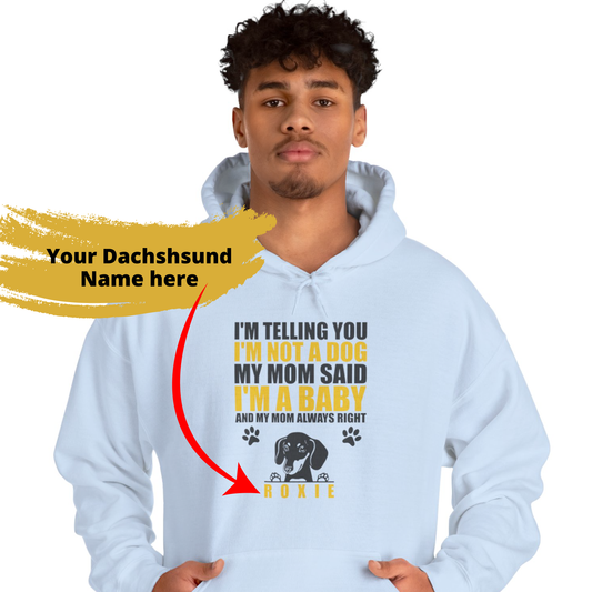 Sudadera con capucha personalizada con nombre de perro salchicha - Sudadera con capucha unisex