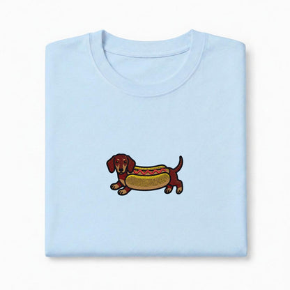 LEO - Embroidered Doxie T-Shirt | Heavyweight Crew Neck