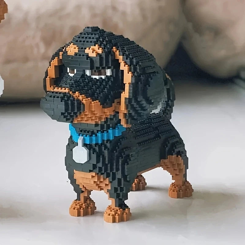 Dachshund Micro Building Blocks Animal Set