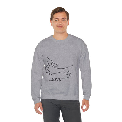Sudadera personalizada con nombre dachshund - Sudadera unisex para amantes de Dachshund 