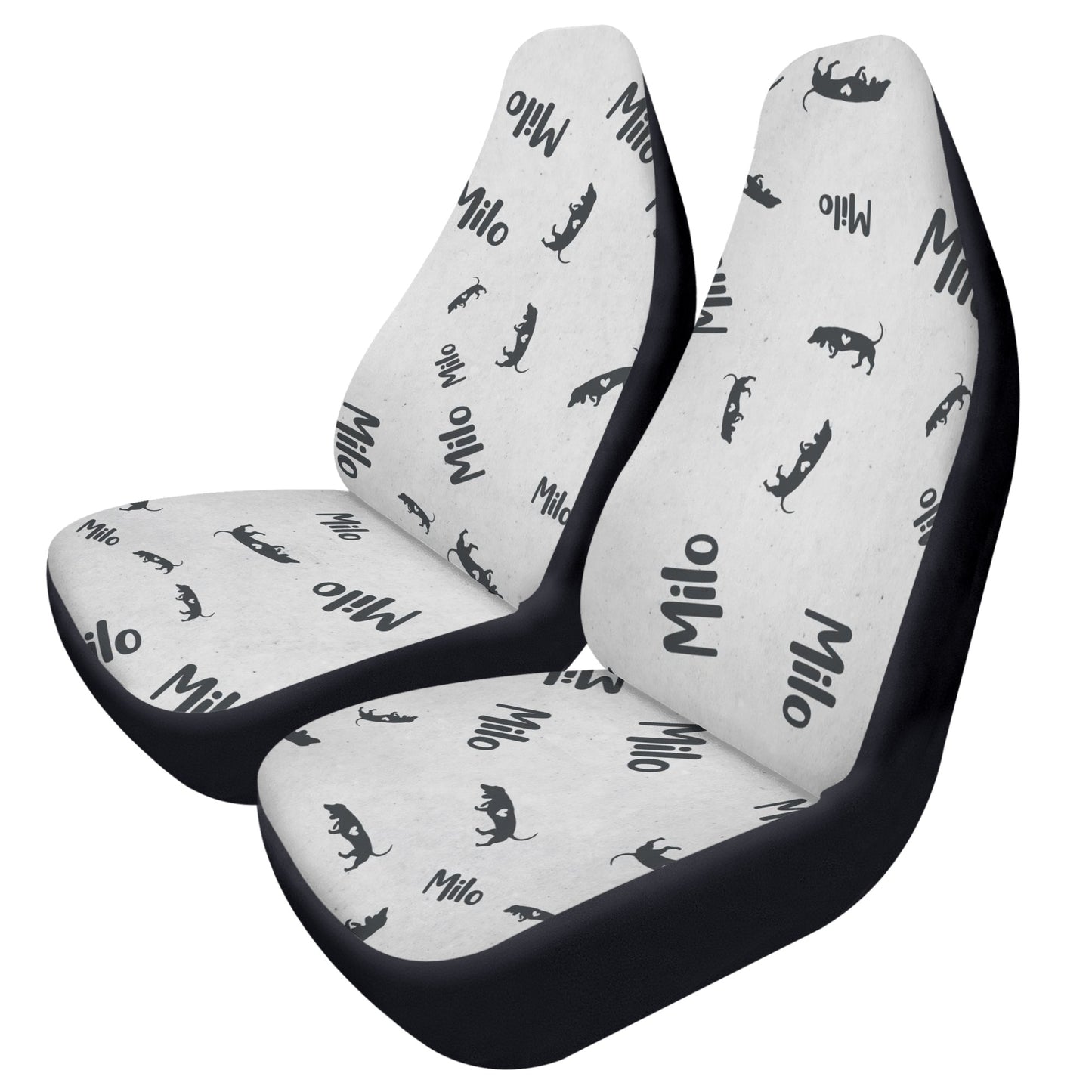 Funda de asiento de coche personalizada con nombre de Dachshunds - Funda de asiento de coche (2 piezas)