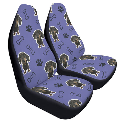 Funda de asiento de coche personalizada con Imagen de Perro Salchicha - Fundas de asiento de coche (2 piezas)