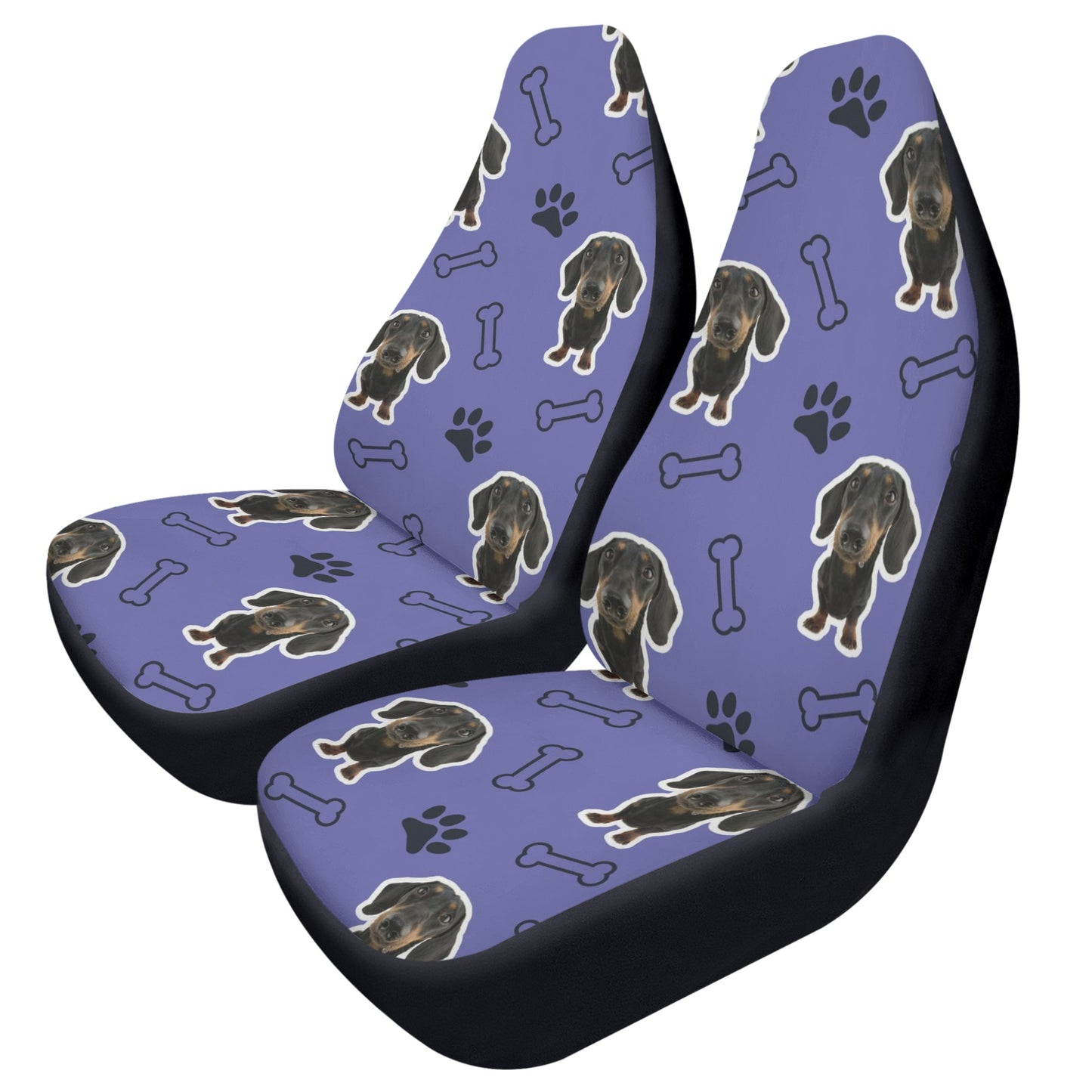 Funda de asiento de coche personalizada con Imagen de Perro Salchicha - Fundas de asiento de coche (2 piezas)