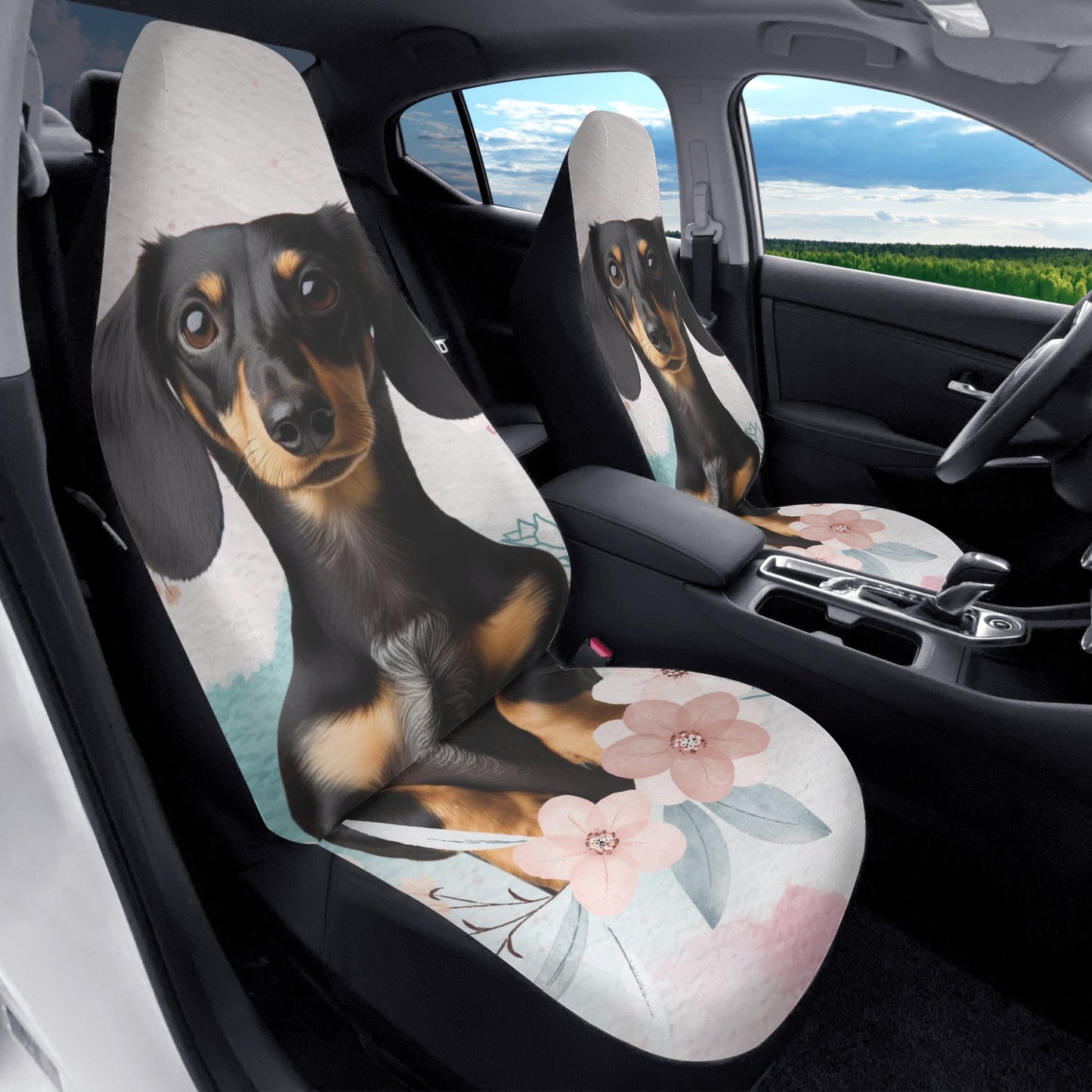 Funda de asiento de coche personalizada con imagen de Perros Salchichas - Fundas de asiento de coche (2 piezas)