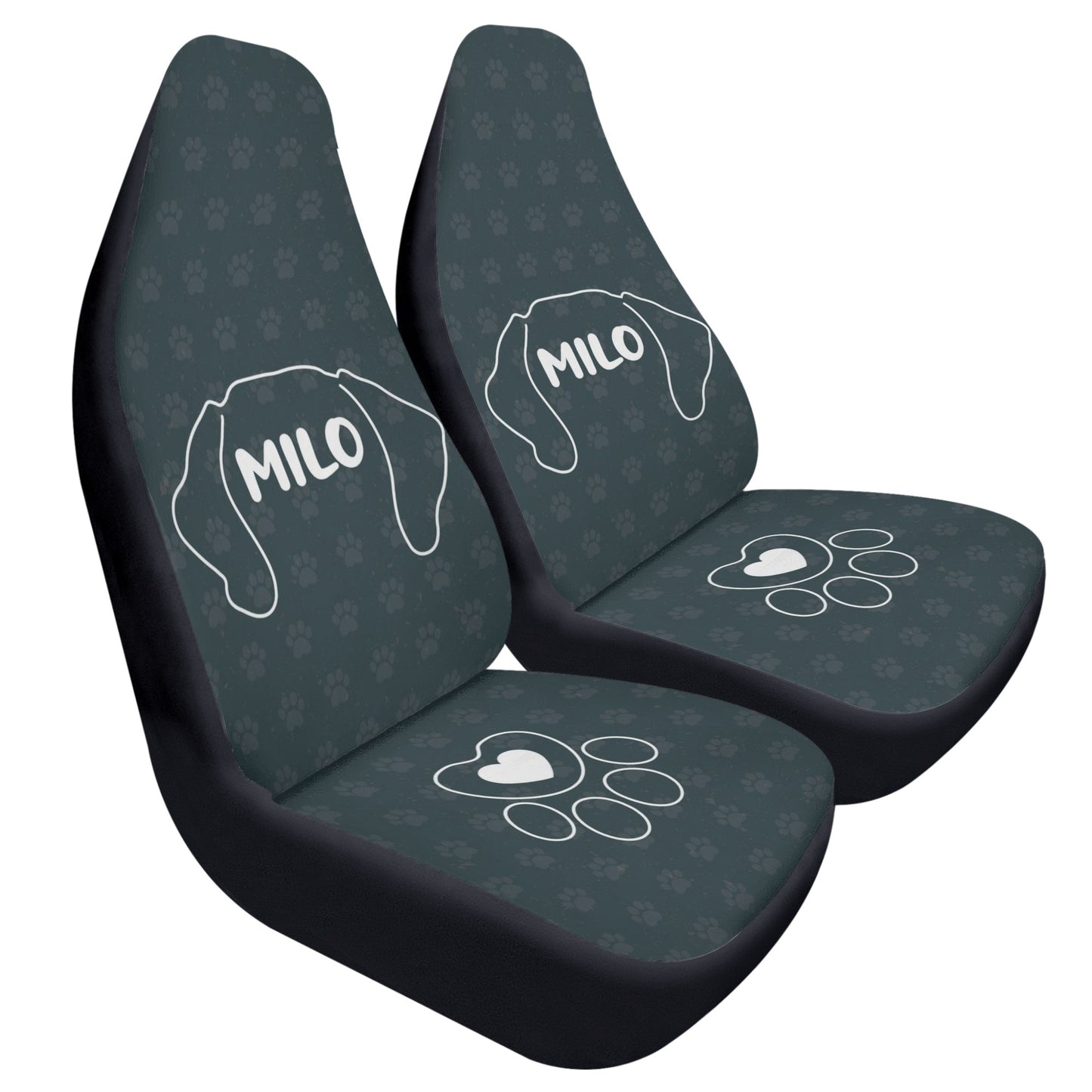 Funda de asiento de coche personalizada con nombre de Dachshunds - Funda de asiento de coche (2 piezas)