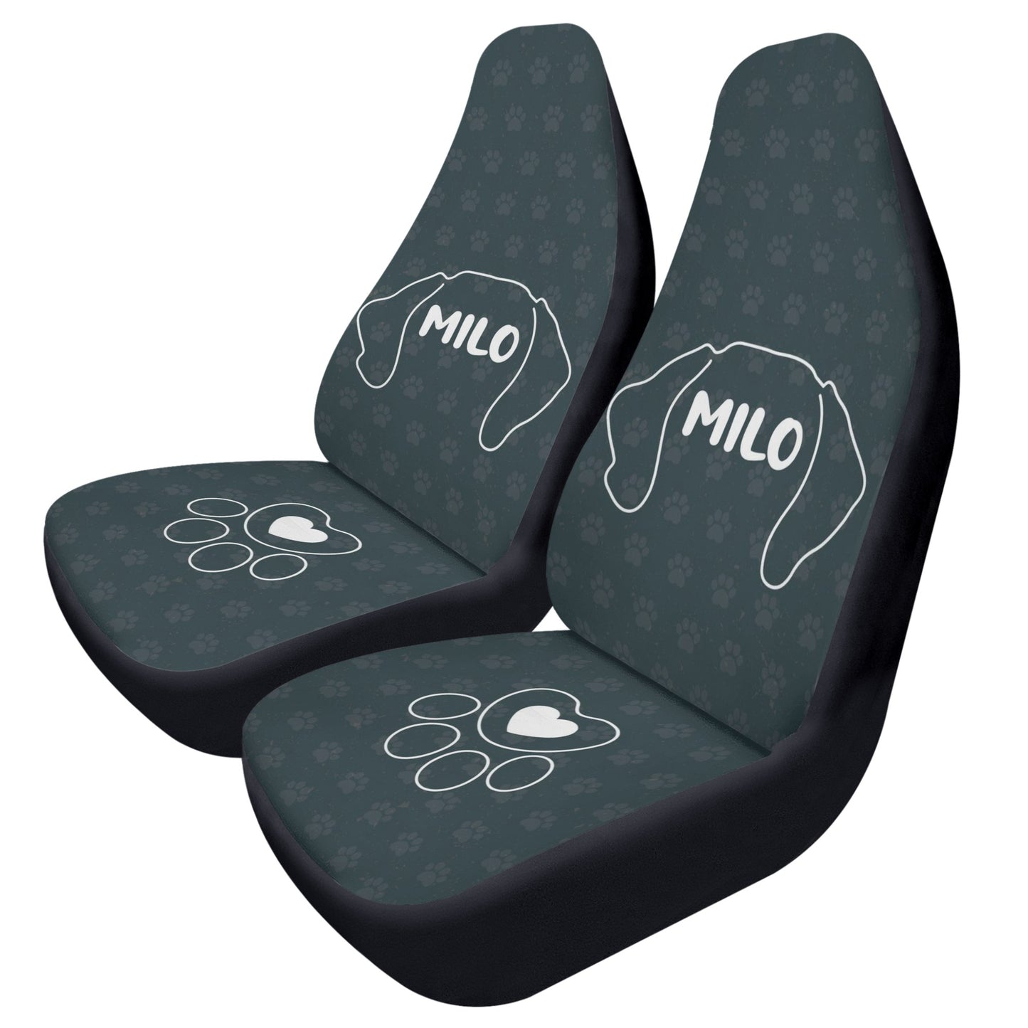 Funda de asiento de coche personalizada con nombre de Dachshunds - Funda de asiento de coche (2 piezas)