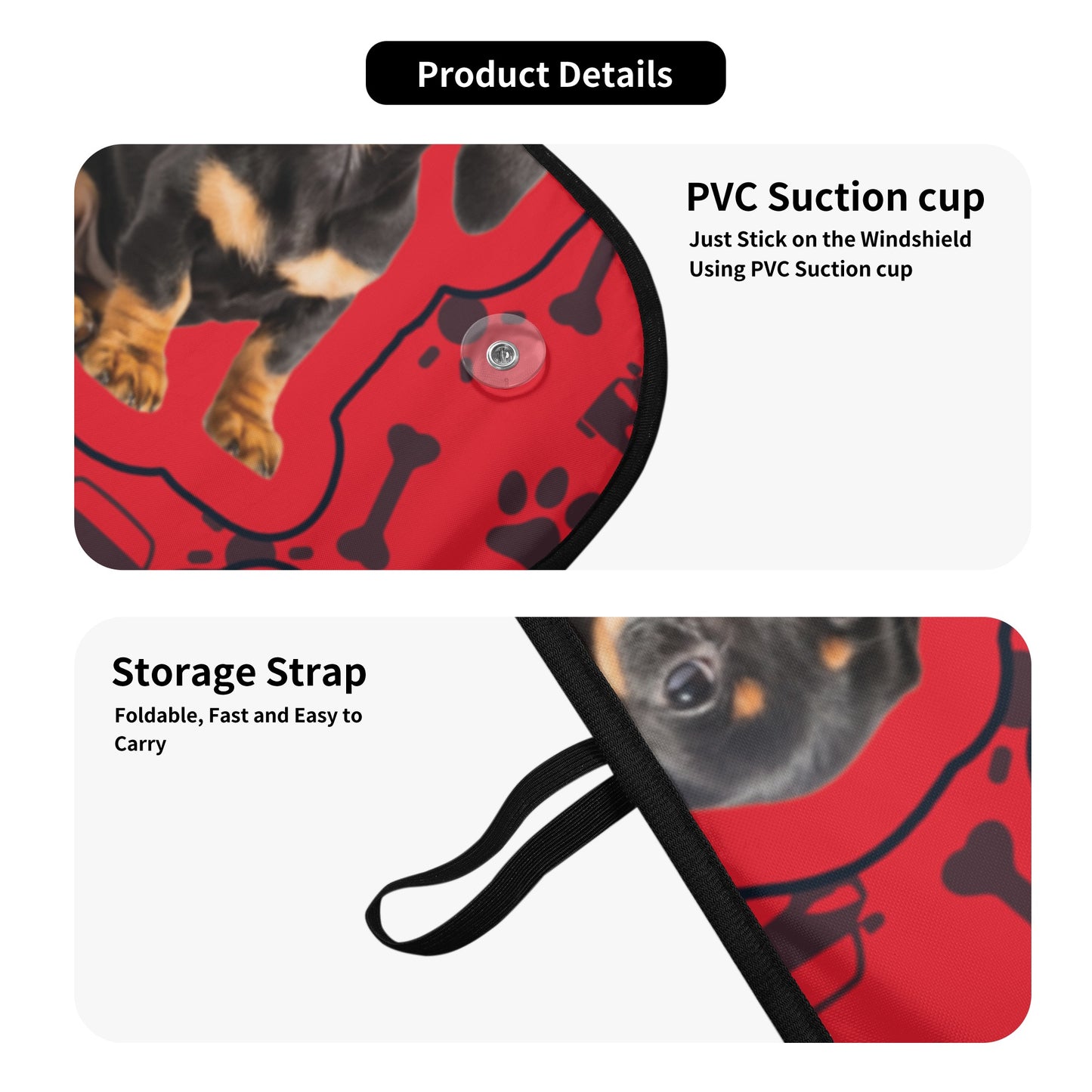 Parasol de coche personalizado con foto de Dachshund