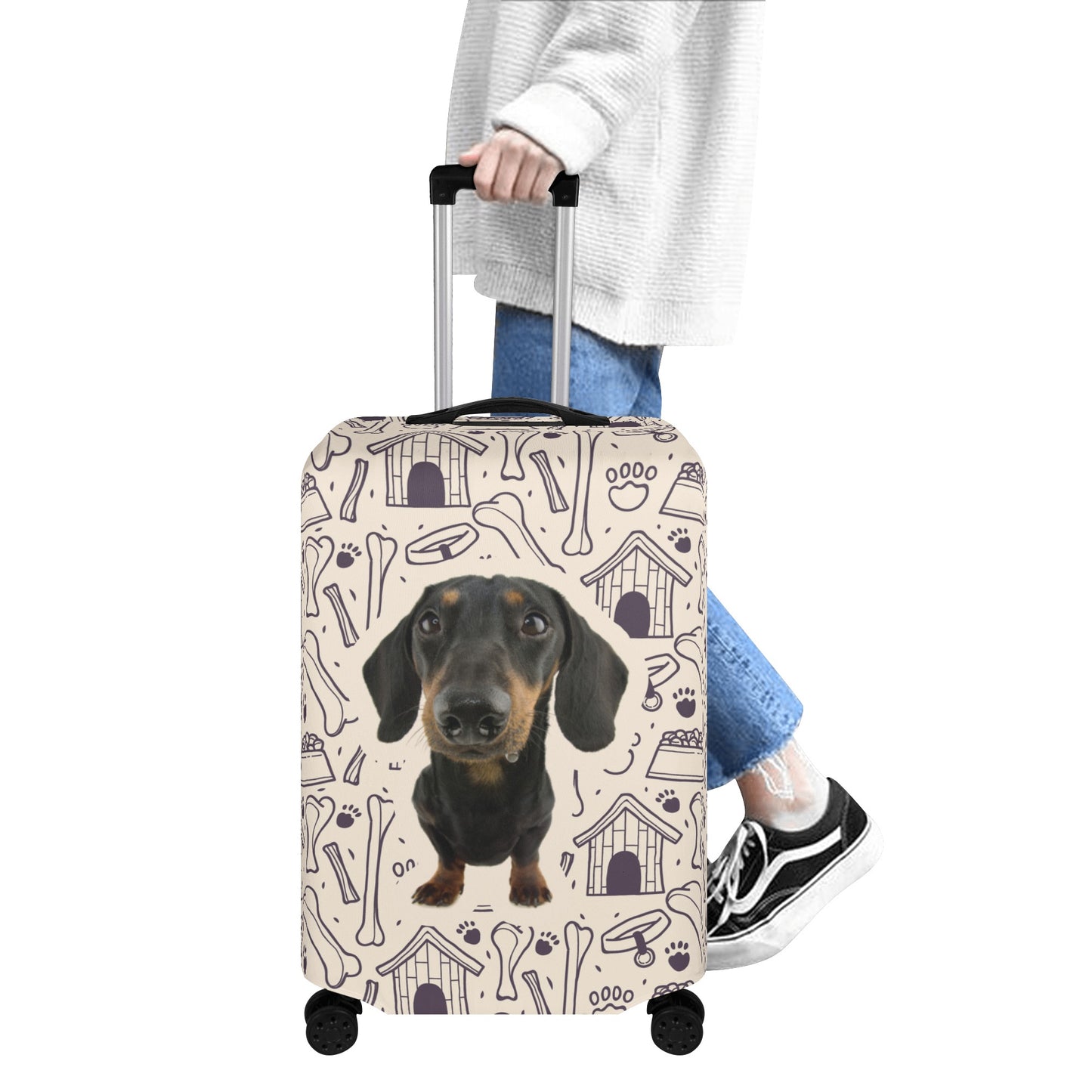 Funda de equipaje personalizada con imagen de Dachshund